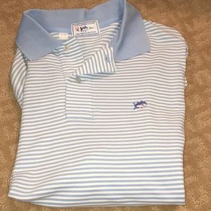 Southern Tide Men’s Striped Blue/White Polo
